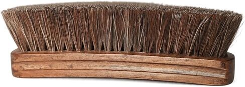 Lincoln Horsehair Shoe Shine Brush – 100% Genuine Horsehair Bristles & Ergonomic Concave Wood Handle – Premium Shine Brush for Leather Shoes, Boots & Accessories in Kuwait