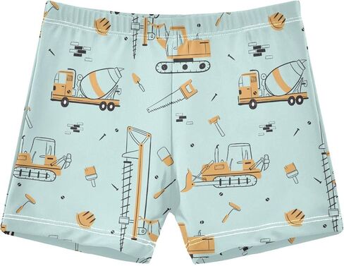 Construction Machines Yellow Boys Swim Trunks Swimsuits for Toddler boy Swim Shorts Trunks in Kuwait