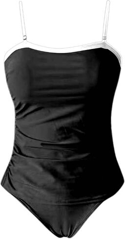 Strapless Tankini Swimsuits for Women 2 Piece Floral Funny Push Up Tummy Control Sporty Summer Beach Bathing Suit in Kuwait