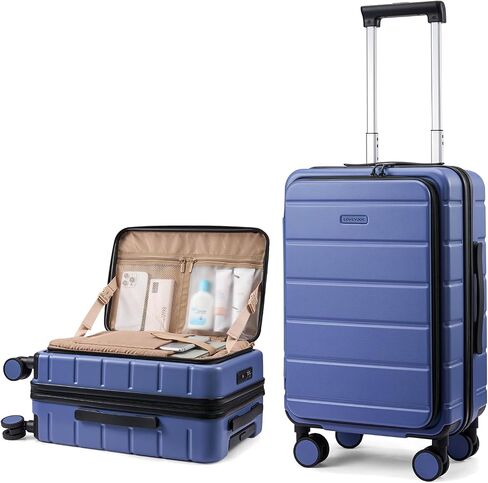 LOVEVOOK Carry On Luggage 22x14x9 Airline Approved with Spinner Wheels, 20 Inch Small Carry On Suitcase with TSA Lock, Expandable Hard Shell Suitcases for Men Women in Kuwait