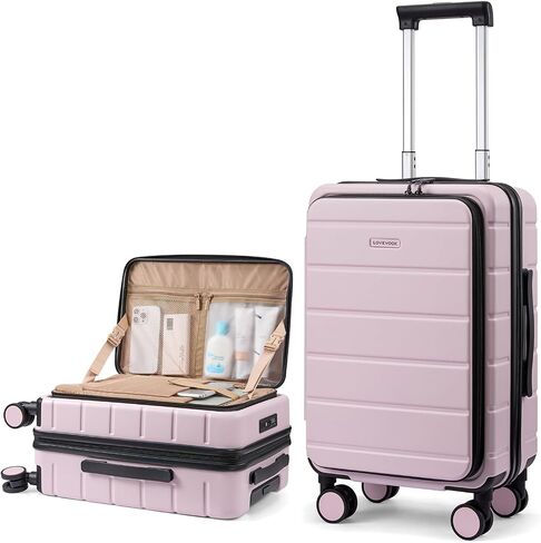 LOVEVOOK Carry On Luggage 22x14x9 Airline Approved with Spinner Wheels, 20 Inch Small Carry On Suitcase with TSA Lock, Expandable Hard Shell Suitcases for Men Women in Kuwait