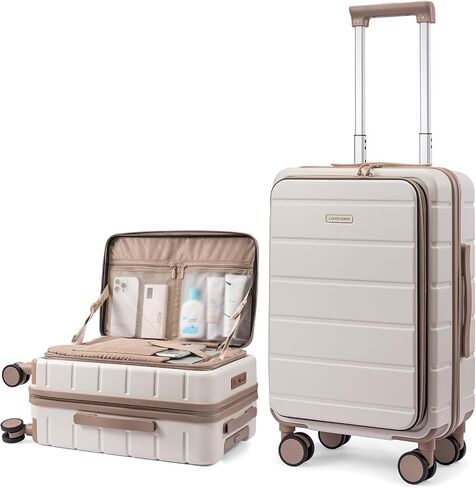 LOVEVOOK Carry On Luggage 22x14x9 Airline Approved with Spinner Wheels, 20 Inch Small Carry On Suitcase with TSA Lock, Expandable Hard Shell Suitcases for Men Women in Kuwait