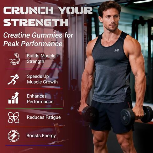 ooioo Creatine Monohydrate Gummies for Men & Women – Boost Focus, Stamina & Muscle Growth – Sugar Free, Vegan, with L-Taurine, BCAA 2:1:1, B12 & B6 – Mixed Berry Flavor – 120 Gummies in Saudi Arabia