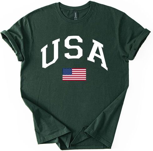 USA Patriotic Graphic T Shirt Independence Day American Flag July Fourth Unisex Tee in Kuwait