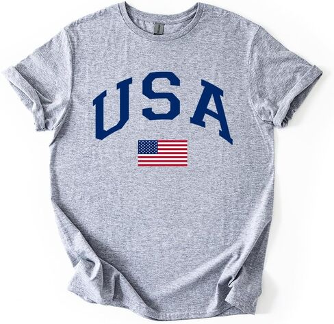 USA Patriotic Graphic T Shirt Independence Day American Flag July Fourth Unisex Tee in Kuwait