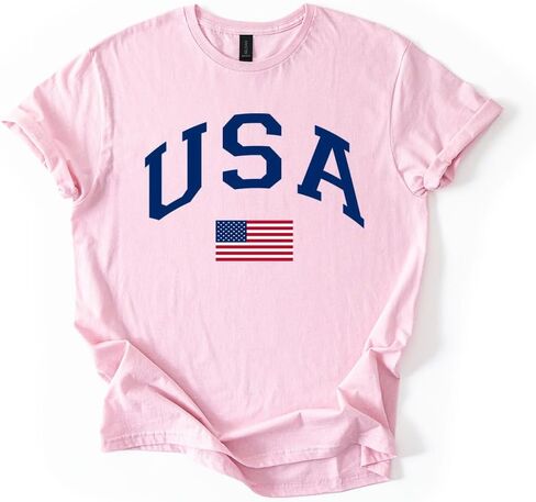 USA Patriotic Graphic T Shirt Independence Day American Flag July Fourth Unisex Tee in Kuwait