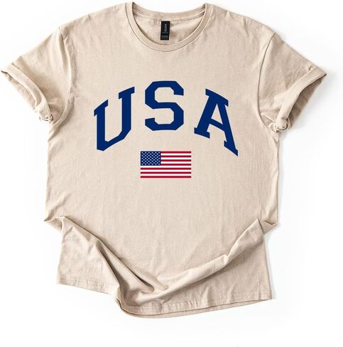 USA Patriotic Graphic T Shirt Independence Day American Flag July Fourth Unisex Tee in Kuwait