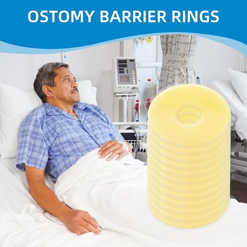 Ostomy Barrier Rings, Ostomy Supplies, Moldable Barrier Rings with 2mm Medical Grade Hydrocolloid Better Seal for Ostomy Bag Leak Prevention in Saudi Arabia