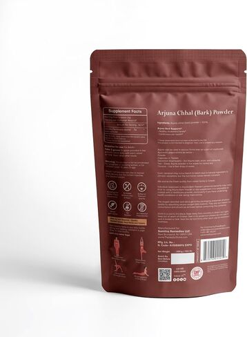Vedic Arjuna Chhal (Bark) Powder | Terminalia Arjuna Bark Powder | 100% Natural Herbal Powder | Non-GMO | Gluten Free | 7.05 oz (200g) (Pack of 1) in Saudi Arabia