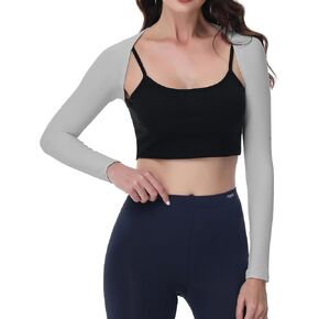 Sun UV Protection Arm Sleeves, UPF 50 Golf Sports Cooling Crop Top Shrug Shawl with Sleeves to Cover Arms for Women Men Youth in Kuwait