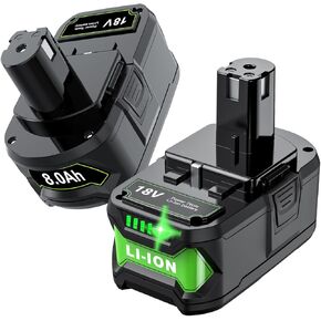 TURPOW 2Pack 7.0Ah Replacement for Ryobi 18V Lithium Battery Compatible with Ryobi 18 Volt ONE+ Plus P107 P108 P102 P103 P104 P105 P109 P122 Cordless Tools in Saudi Arabia