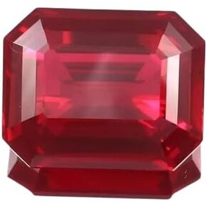 50.30 Ct Burmese Certified Natural Red Ruby Flawless Emerald Cut Loose Gemstone in Kuwait
