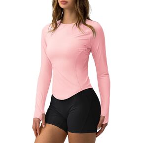 GYM RAINBOW Women's UPF 50+ Long Sleeve Sun Shirt Cooling Crop Slim Fit UV Protection Workout Tops Rash Guard SPF Shirts in Saudi Arabia
