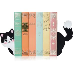 نهايات كتب معدنية للقطط، نهايات كتب لطيفة، نهايات كتب مزخرفة مضادة للانزلاق للأرفف، المكتب، المدرسة، المكتبة، غرفة النوم (أسود وأبيض) in Kuwait