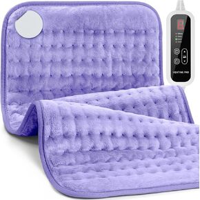 Heating Pad for Back Pain Relief - 33"x17" Extra Large Electric Heat Pad,6 Heat Settings &4 Auto Off, Machine Washable,Overheat Protection,for Shoulders,Neck,Period Cramps,Gifts for Women Mom [Purple] in Kuwait