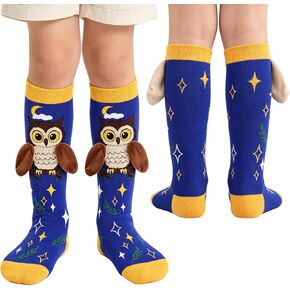 Crazy Socks for Girls, Mismatched Silly Knee High Socks, Wacky Funny Cute Novelty Gifts Sock for Crazy Sock Day in Saudi Arabia
