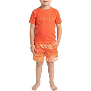 Spyder Boys' 2-piece Swim Set – Short Sleeve Rash Guard & Swim Trunks, UPF 30+, Quick-Dry-Little Boys in Saudi Arabia