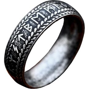 Elder Futhark Ring - Nordic alphabet Design Viking Jewelry Rings in Saudi Arabia