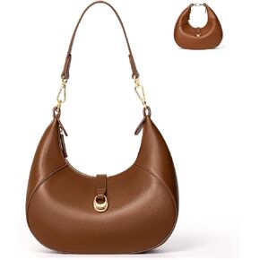 TOPEAST Purses for Women, Crescent Shoulder Bag, Small Soft Leather Trendy Hobo Handbags with Crescent Snap & Removable Strap in Saudi Arabia