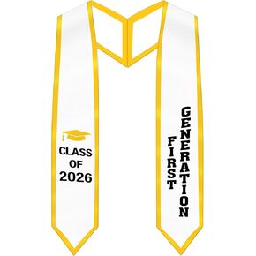 Romart Graduation Stole Class of 2026, Nurse, Student Athlete, First Generation, Valedictorian Graduation Sash for Women Men in Saudi Arabia