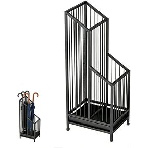 Umbrella Stand with Drip Tray, Black Indoor Umbrella Holder for Entryway, Hotel & Office Entrance, Minimalist Modern Home Decor, Durable & Space-Saving Umbrella Storage Rack in Saudi Arabia