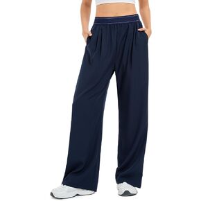 High Waist Wide Leg Pants for Women,Quick Dry Suit Pants,Casual Trousers,Loose Fit for Workout Daily Commute in Kuwait