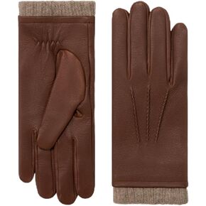 Fratelli Orsini Winter Gloves Lorenzo Brown for Men - Lambskin Leather Winter Gloves - color Brown in Saudi Arabia