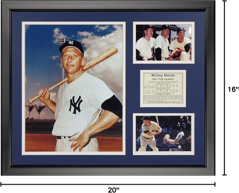 Legends Never Die Mickey Mantle Vertical Framed Photo Collage, 16" x 20" in Kuwait