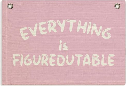 Inspirational Classroom Decor Quotes, Canvas Hanging Pennant Flag Banner Wall Poster Sign, Positive Growth Mindset Quotes for Kid's Room Decor Playroom Homeschool Nursery-It's A Beautiful Day for Learning (PINK, 30x20inch) in Saudi Arabia