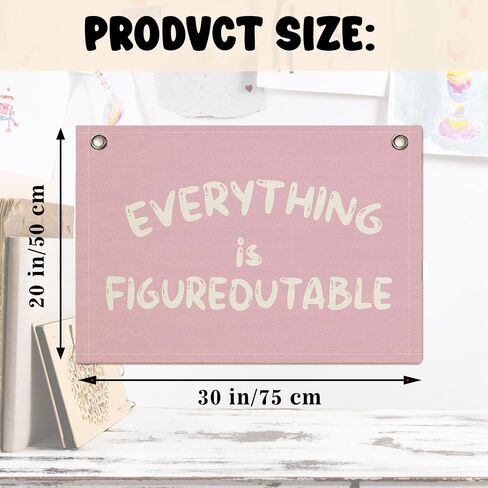 Inspirational Classroom Decor Quotes, Canvas Hanging Pennant Flag Banner Wall Poster Sign, Positive Growth Mindset Quotes for Kid's Room Decor Playroom Homeschool Nursery-It's A Beautiful Day for Learning (PINK, 30x20inch) in Saudi Arabia