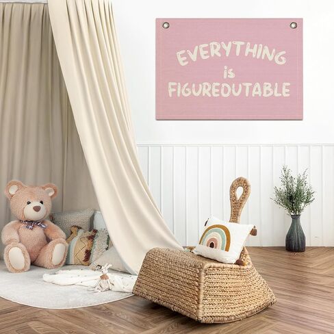 Inspirational Classroom Decor Quotes, Canvas Hanging Pennant Flag Banner Wall Poster Sign, Positive Growth Mindset Quotes for Kid's Room Decor Playroom Homeschool Nursery-It's A Beautiful Day for Learning (PINK, 30x20inch) in Saudi Arabia