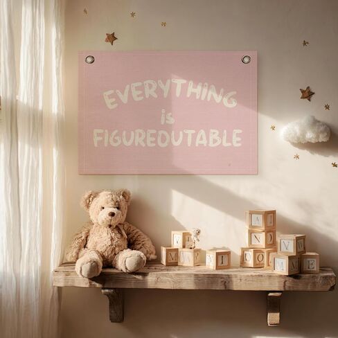 Inspirational Classroom Decor Quotes, Canvas Hanging Pennant Flag Banner Wall Poster Sign, Positive Growth Mindset Quotes for Kid's Room Decor Playroom Homeschool Nursery-It's A Beautiful Day for Learning (PINK, 30x20inch) in Saudi Arabia