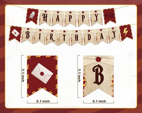 Wizard Birthday Party Decorations Set – Banner, Hanging Swirls & Honeycomb Centerpieces for Magical Wizard-Themed Celebration in Saudi Arabia