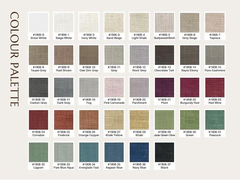 TWOPAGES Liz Linen Curtain Fabric Sample Booklet, 38 Colors in Saudi Arabia