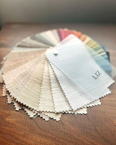 TWOPAGES Liz Linen Curtain Fabric Sample Booklet, 38 Colors in Saudi Arabia