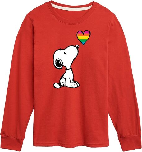HYBRID APPAREL - Peanuts - Snoopy Rainbow Heart - Toddler & Youth Long Sleeve Graphic T-Shirt in Kuwait
