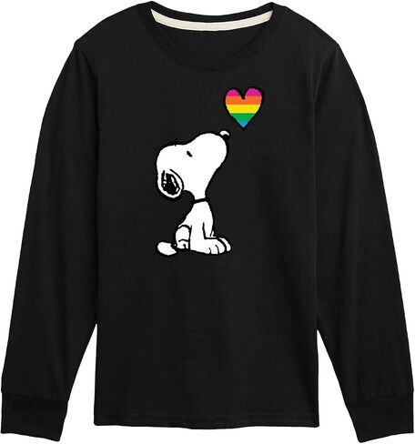 HYBRID APPAREL - Peanuts - Snoopy Rainbow Heart - Toddler & Youth Long Sleeve Graphic T-Shirt in Kuwait