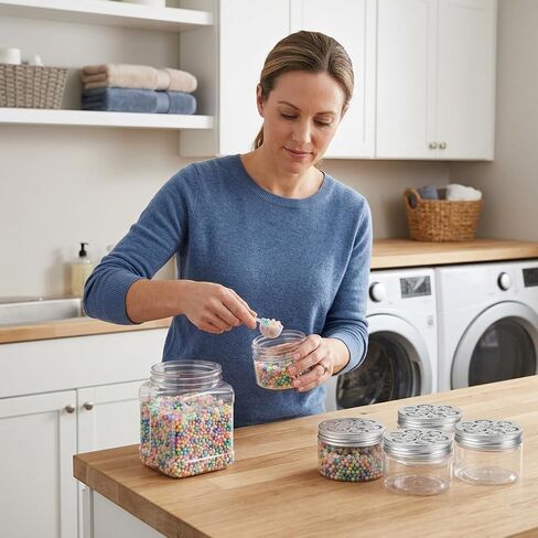 6PCS Baking Soda Container, Scent Beads Container, Tin Can Empty Tins with Lids for Storage, for Travel, Sample, or Home Use in Saudi Arabia