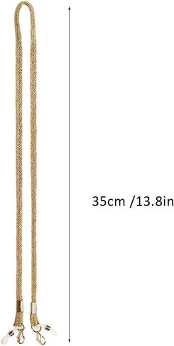 Eyewear Retainer Golden Color Sunglass Strap, 2 Pack, Braided Glasses Lanyard for Women and Men in Saudi Arabia