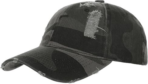 Kids Boys Camo Baseball Hat Adjustable Vintage Distressed Trucker Cap Washable Cotton Beach Tennis Visor Sun Hat Age 5-12 in Saudi Arabia