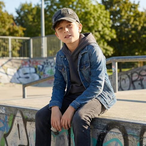 Kids Boys Camo Baseball Hat Adjustable Vintage Distressed Trucker Cap Washable Cotton Beach Tennis Visor Sun Hat Age 5-12 in Saudi Arabia