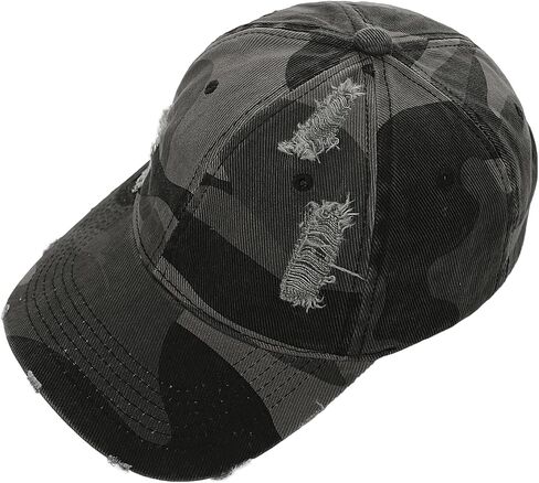 Kids Boys Camo Baseball Hat Adjustable Vintage Distressed Trucker Cap Washable Cotton Beach Tennis Visor Sun Hat Age 5-12 in Saudi Arabia
