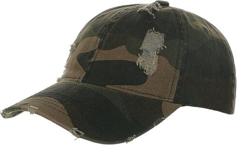 Kids Boys Camo Baseball Hat Adjustable Vintage Distressed Trucker Cap Washable Cotton Beach Tennis Visor Sun Hat Age 5-12 in Saudi Arabia