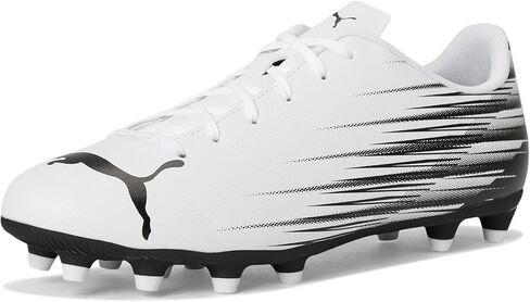 حذاء ATTACANTO Firm للرجال من Puma، حذاء كرة قدم للأرضيات الصناعية، Puma White-Puma Black، 9.5 in Kuwait