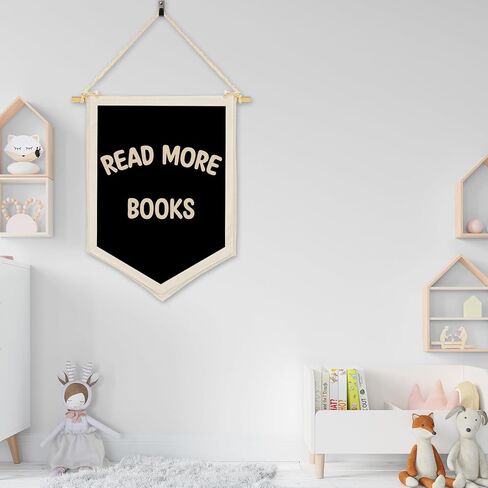 Reading Corner Decor for Classroom, Read More Books Wall Hanging Pennant Flag, Read Sign Decor for Homeschool Nursery Playroom Toddler Nursery Decor in Saudi Arabia