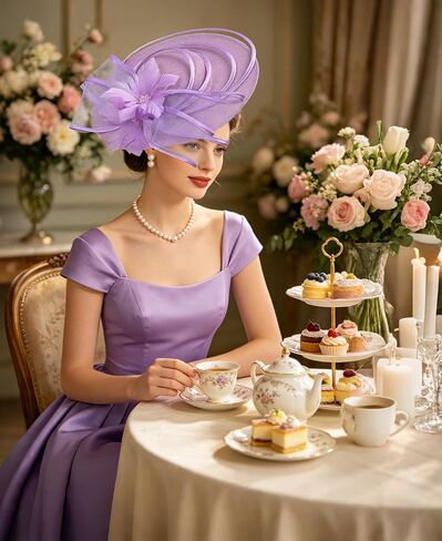 Kidukso Women Fascinators for Tea Party Hat 1920s Flower Headwear for Derby Hats Church Cocktail Wedding in Saudi Arabia