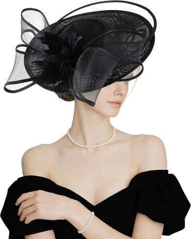 Kidukso Women Fascinators for Tea Party Hat 1920s Flower Headwear for Derby Hats Church Cocktail Wedding in Saudi Arabia