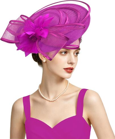 Kidukso Women Fascinators for Tea Party Hat 1920s Flower Headwear for Derby Hats Church Cocktail Wedding in Saudi Arabia