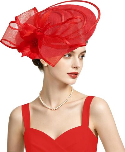 Kidukso Women Fascinators for Tea Party Hat 1920s Flower Headwear for Derby Hats Church Cocktail Wedding in Saudi Arabia
