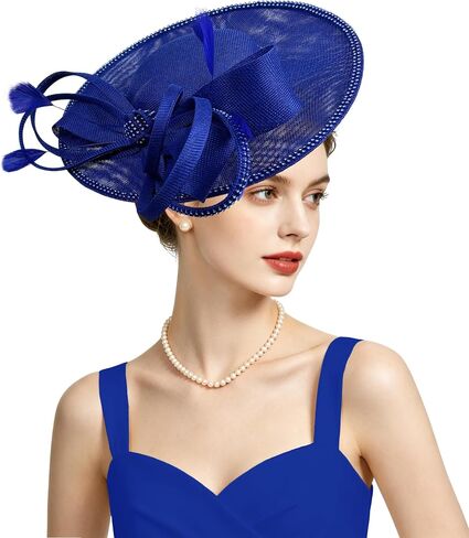Kidukso Fascinators Hats for Women, Headwear for Derby Hats 20s 50s Feathers Hat for Tea Party Cocktail Church in Saudi Arabia